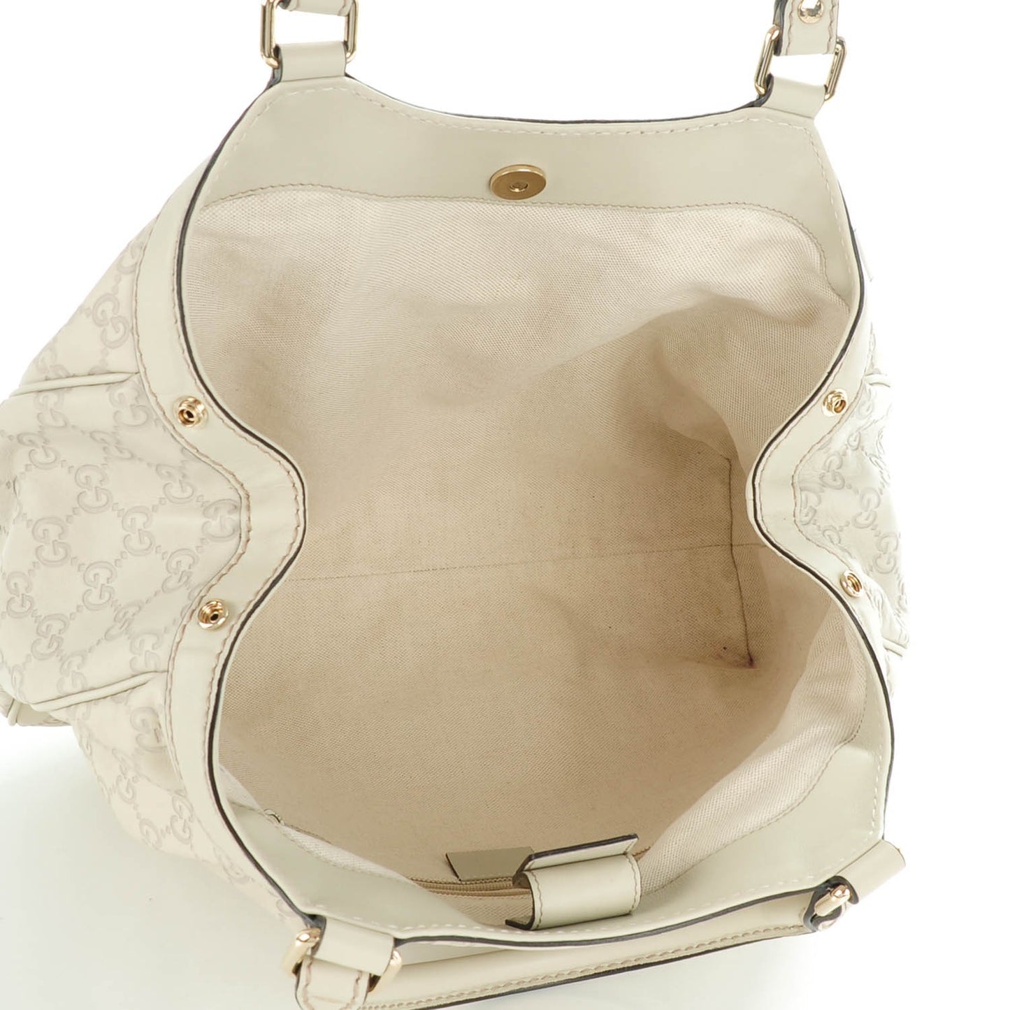 Guccissima Medium Sukey Tote Mystic White