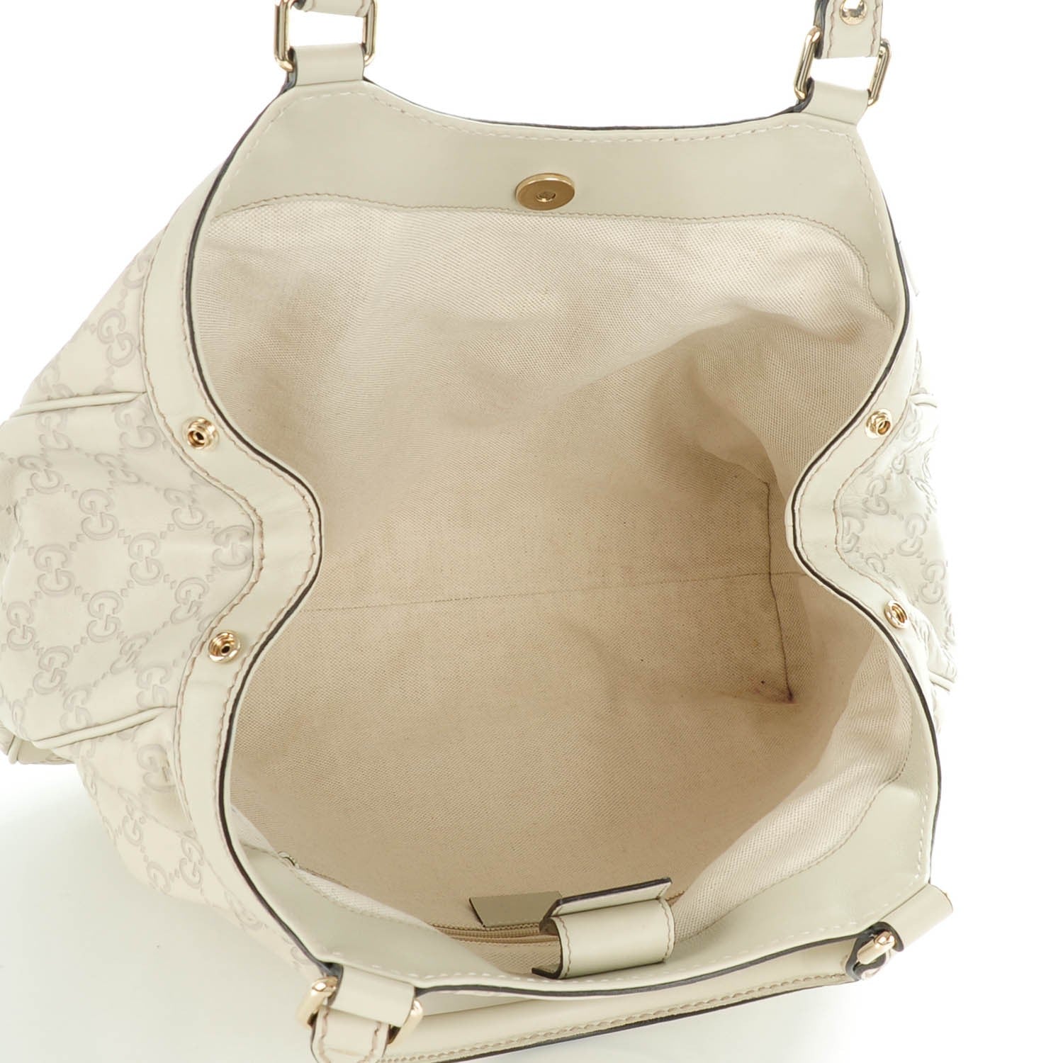 Gucci Guccissima Medium Sukey Tote Mystic White 6 of 8