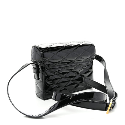 Saint Laurent Patent Matelasse Monogram June Box Bag Black 3 of 9
