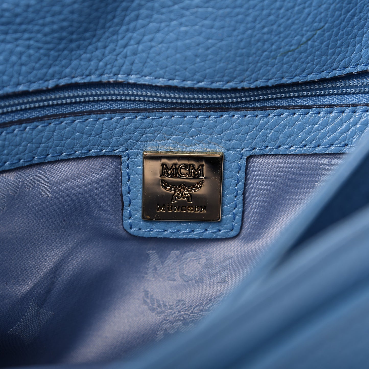 Calfskin Studded Shoulder Bag Blue