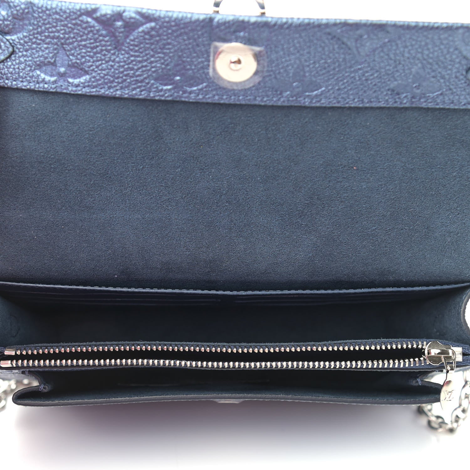 Louis Vuitton Metalli Empreinte Monogram Vavin Chain Wallet Navy Nacre 5 of 10