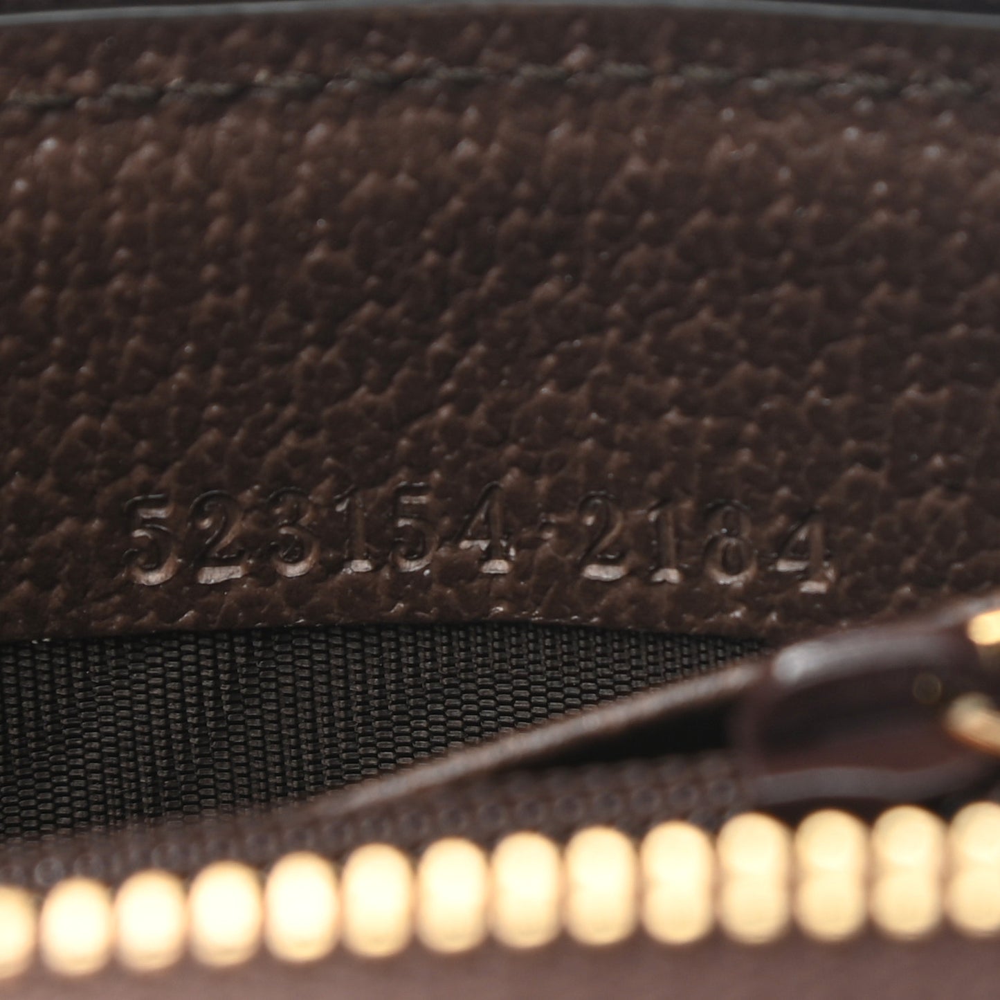 GG Supreme Monogram Web Ophidia Zip Around Wallet Brown
