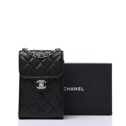 Chanel Caviar Quilted Classic Phone Holder Black 14 of 14
