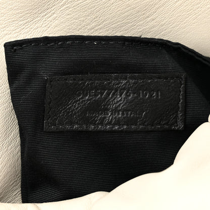 Saint Laurent Lambskin Quilted Small Loulou Puffer Monogram Chain Satchel Blanc Vintage 8 of 16