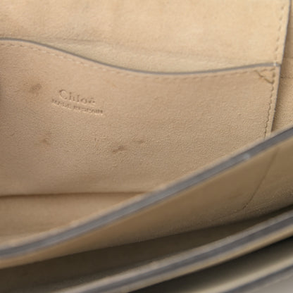 Chloe Suede Calfskin Small Faye Shoulder Bag Motty Grey 10 of 16