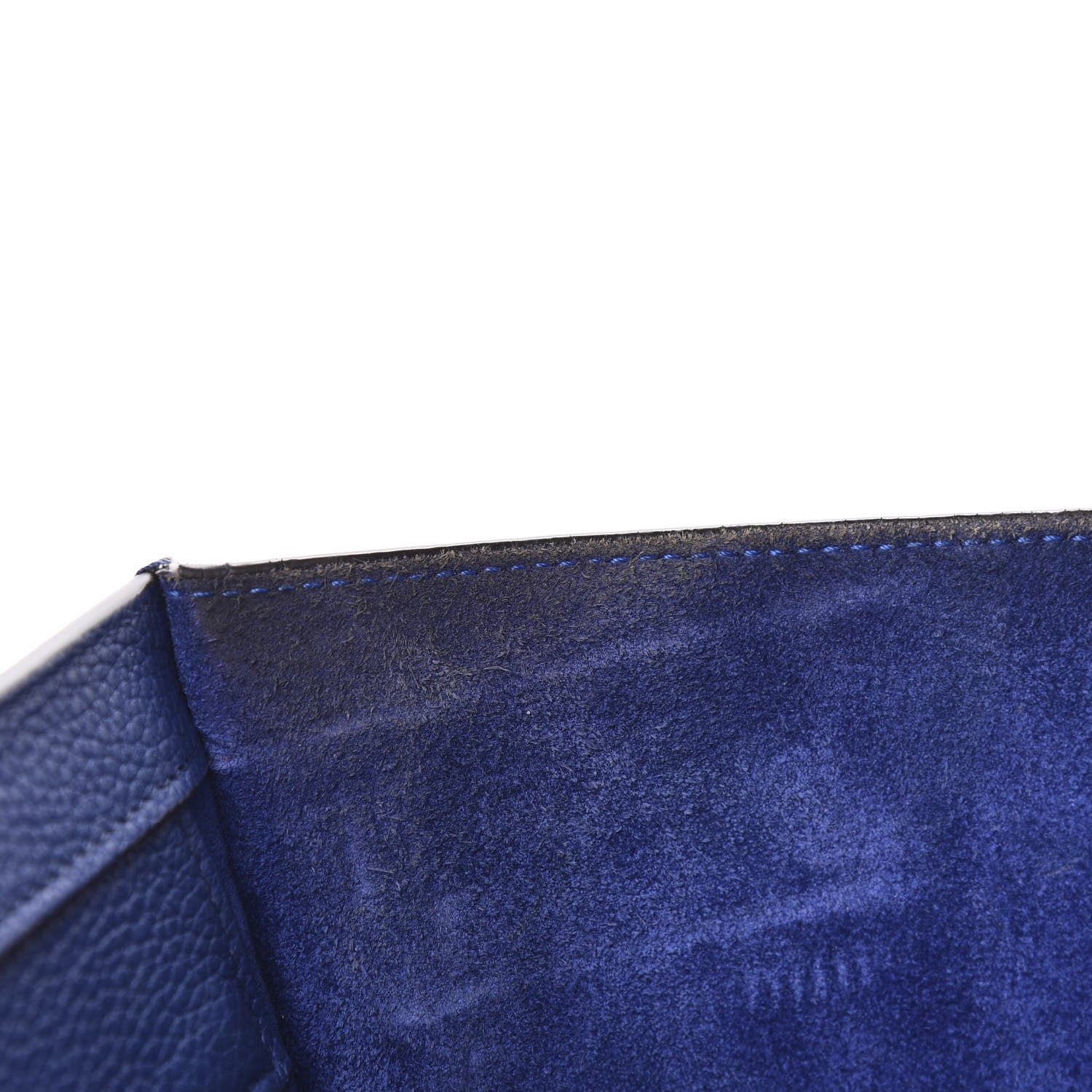Celine Drummed Calfskin Micro Luggage Indigo 6 of 16