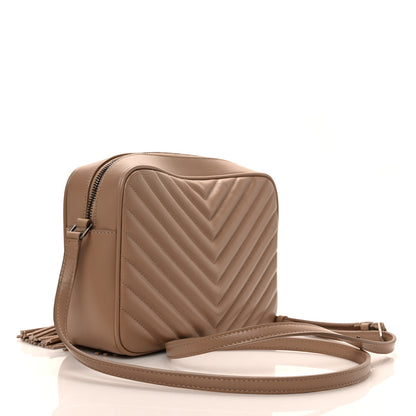 Saint Laurent Calfskin Matelasse Monogram Lou Camera Bag Dark Beige 2 of 8