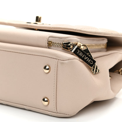 Chanel Caviar Quilted Medium Business Affinity Flap Beige 9 of 10