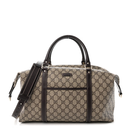 Gucci GG Plus Monogram Boston Carry On Duffle Bag Brown 1 of 20
