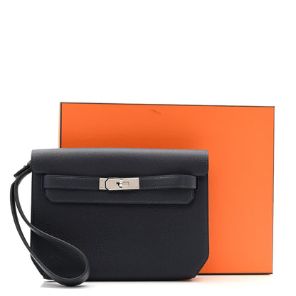 Hermes Togo Kelly Depeches 25 Pouch Bleu Nuit 11 of 11