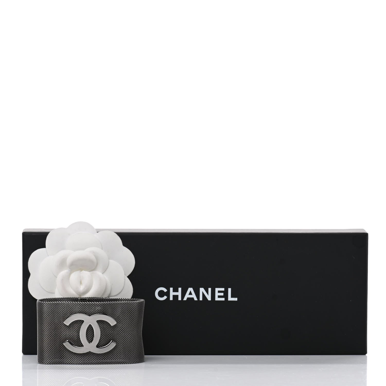 Chanel Metal Mesh CC Bracelet M Ruthenium 5 of 5