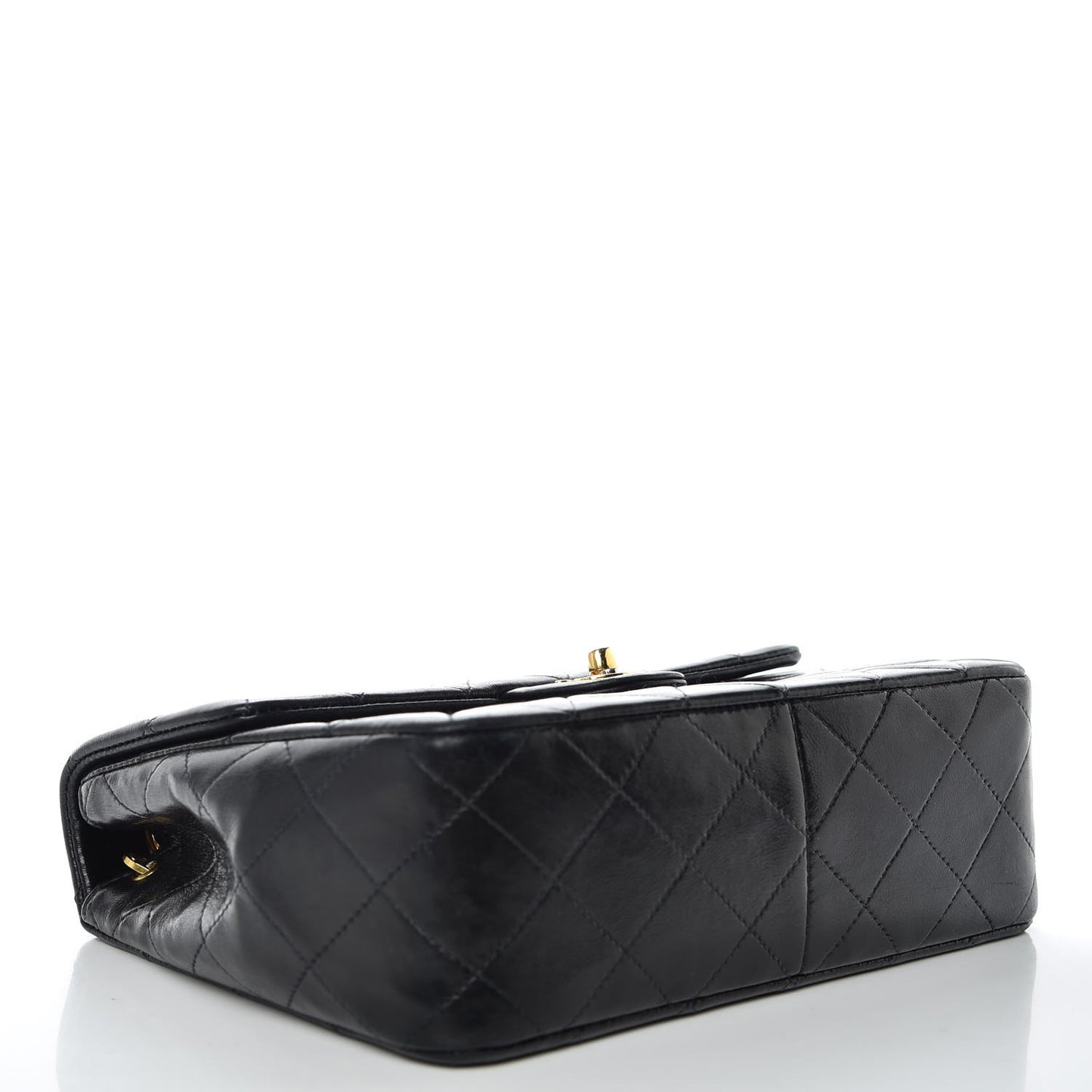 Lambskin Quilted Mini Square Flap Black