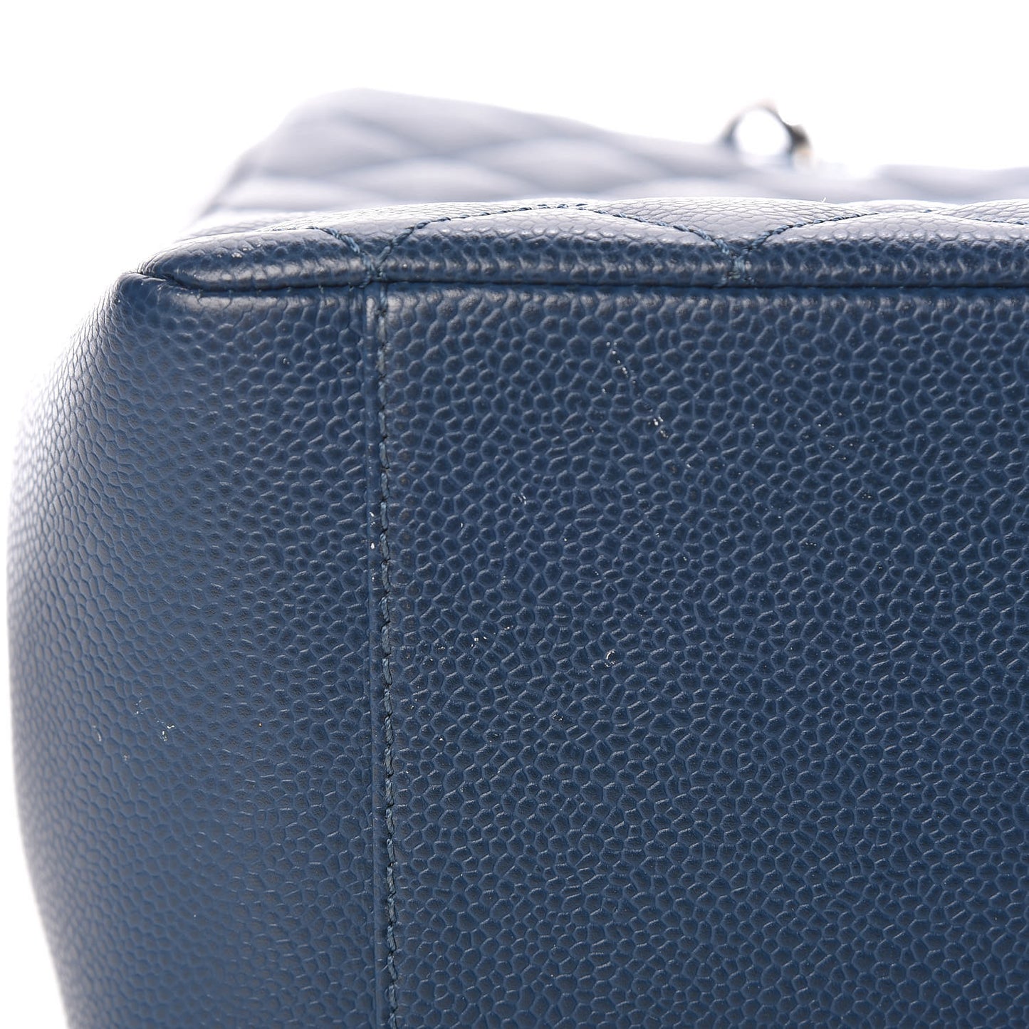 Caviar Quilted Grand Shopping Tote GST Dark Blue