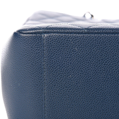 Chanel Caviar Quilted Grand Shopping Tote GST Dark Blue 9 of 13