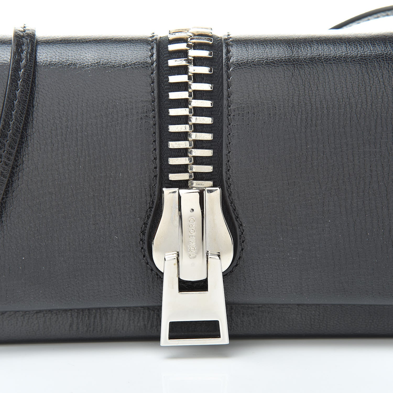 Tom Ford Calfskin Sedgwick Zip Clutch Black 8 of 12
