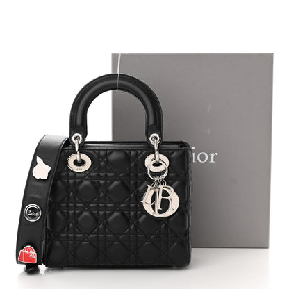 Christian Dior Lambskin Cannage Small Lucky Badges My Lady Dior Black 17 of 17