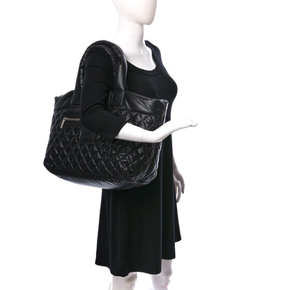 Chanel Nylon Quilted Large Coco Cocoon Tote Black 2 of 9