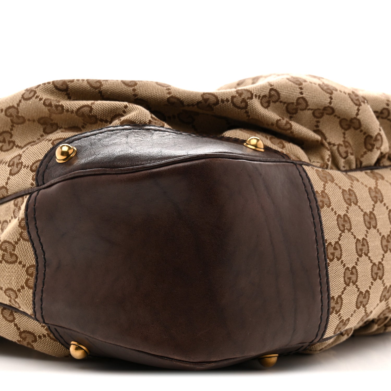 Gucci Monogram Large Jockey Hobo Dark Brown 9 of 13