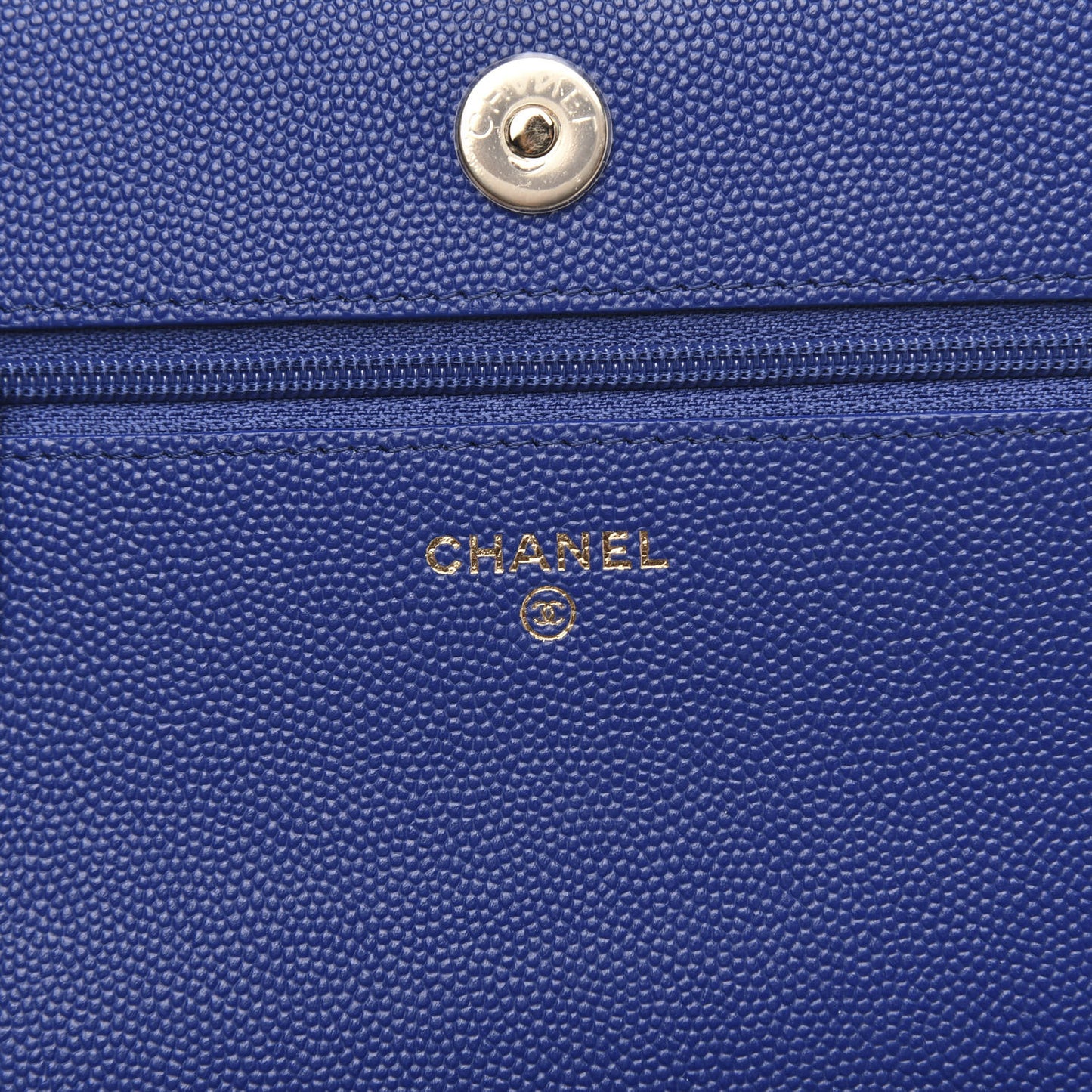 Caviar Quilted Vintage Mademoiselle Wallet On Chain WOC Blue