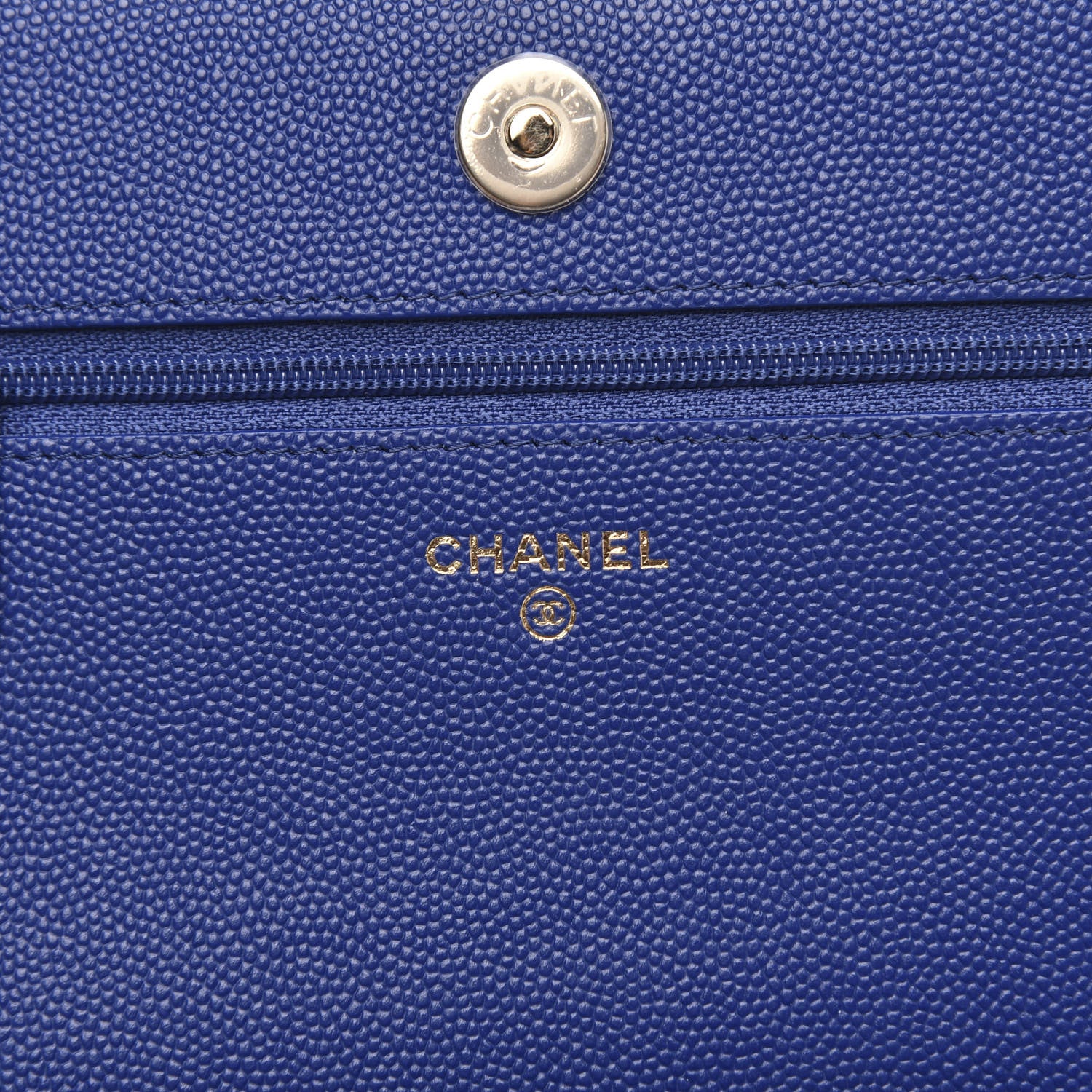Chanel Caviar Quilted Vintage Mademoiselle Wallet On Chain WOC Blue 6 of 12