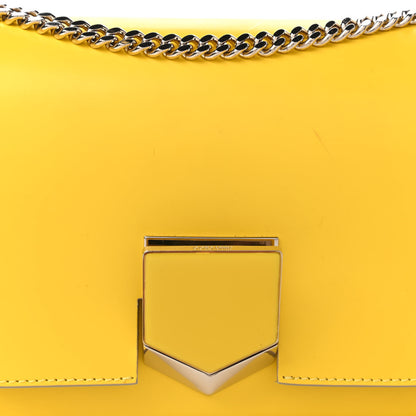 Jimmy Choo Spazzolato Lockett Petite Shoulder Bag Yellow 9 of 11