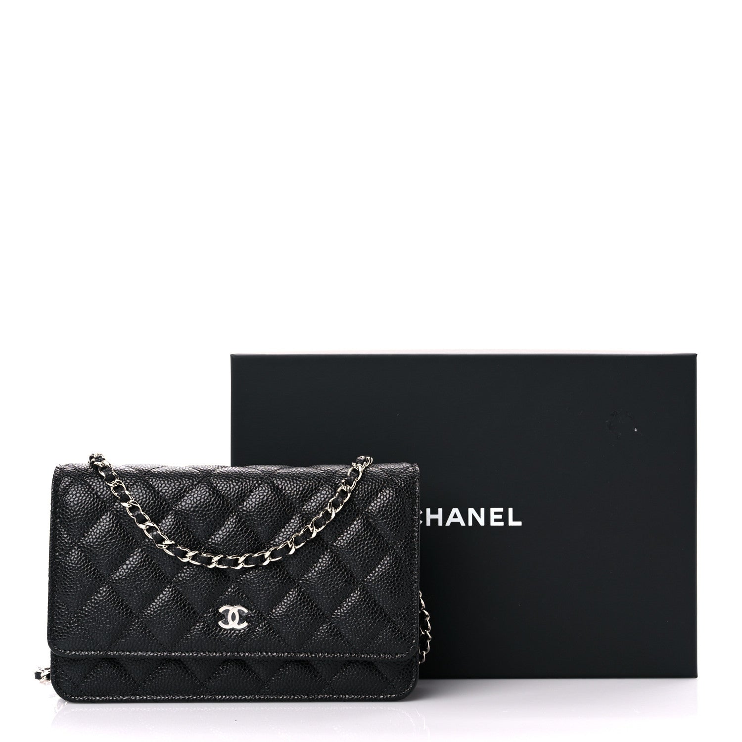 Chanel Caviar Quilted Wallet On Chain WOC Black 11 of 11