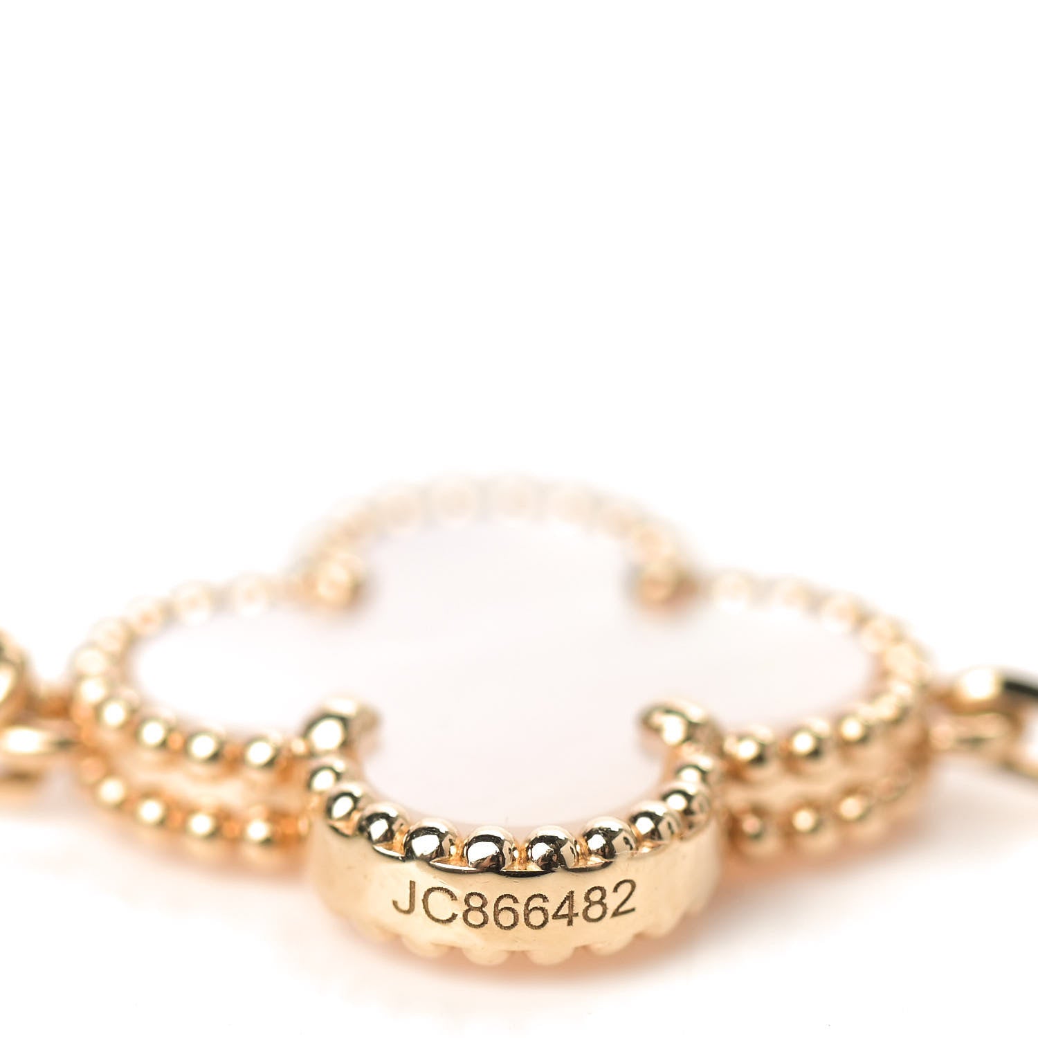 Van Cleef & Arpels 18K Yellow Gold Mother of Pearl 5 Motifs Vintage Alhambra Bracelet 5 of 6