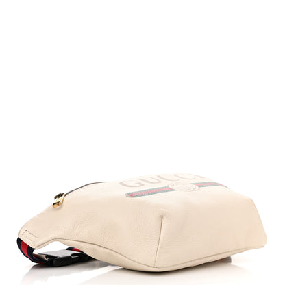 Gucci Grained Calfskin Logo Belt Bag White 4 of 10