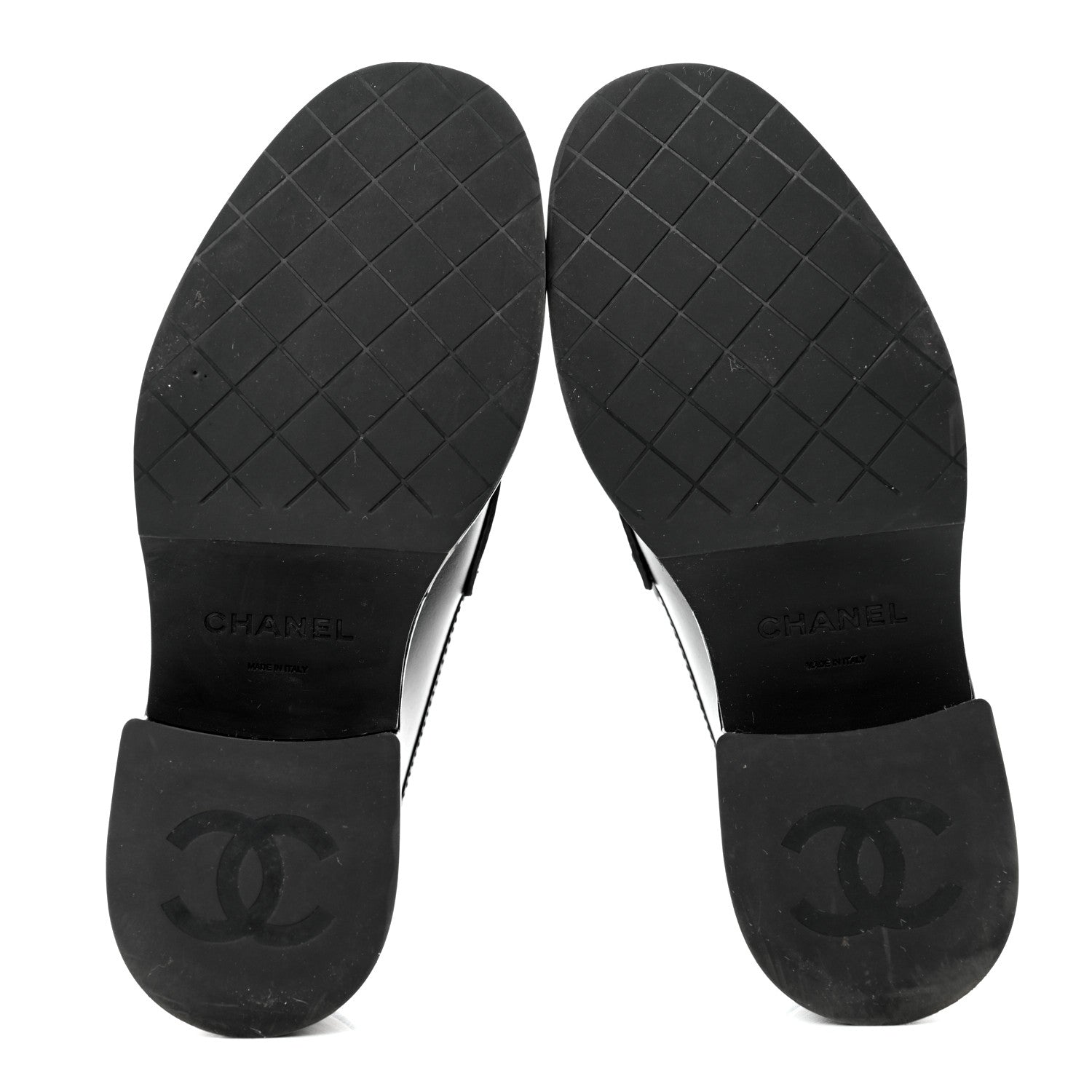 Chanel Calfskin CC Platform Loafers 35 Black 5 of 8