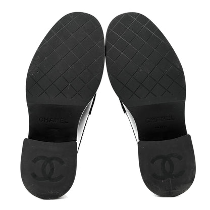 Chanel Calfskin CC Platform Loafers 35 Black 5 of 8