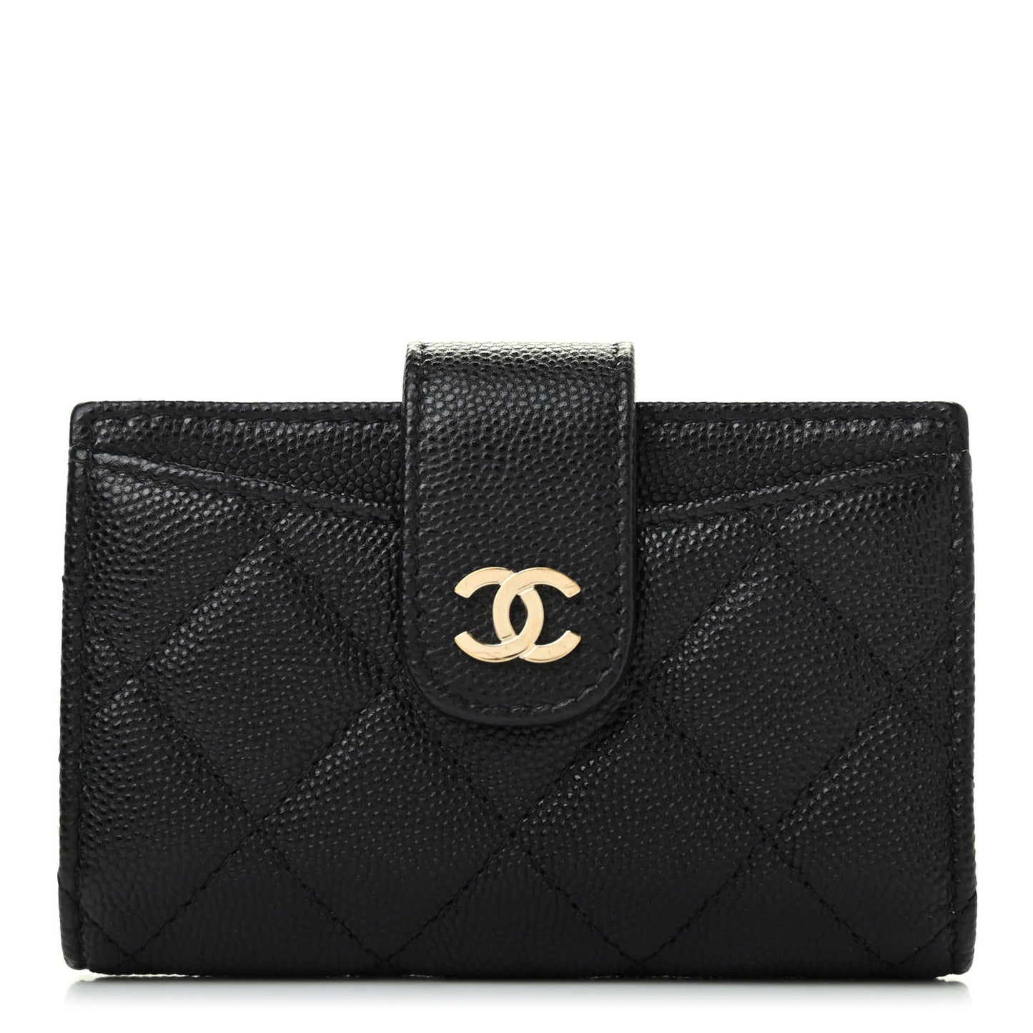 Caviar Quilted Small Classic Wallet Black