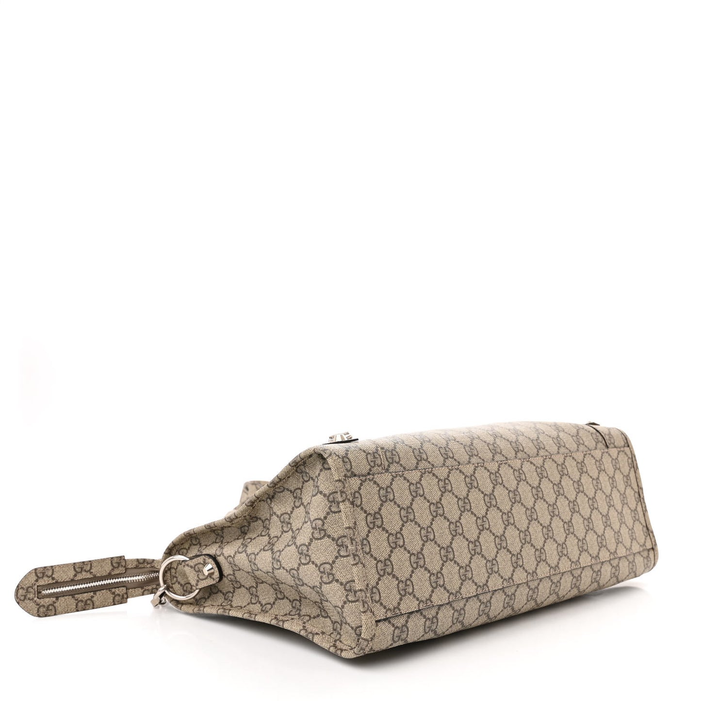 X GUCCI GG Supreme Monogram Neo Classic Silver Hardware City Beige Ebony