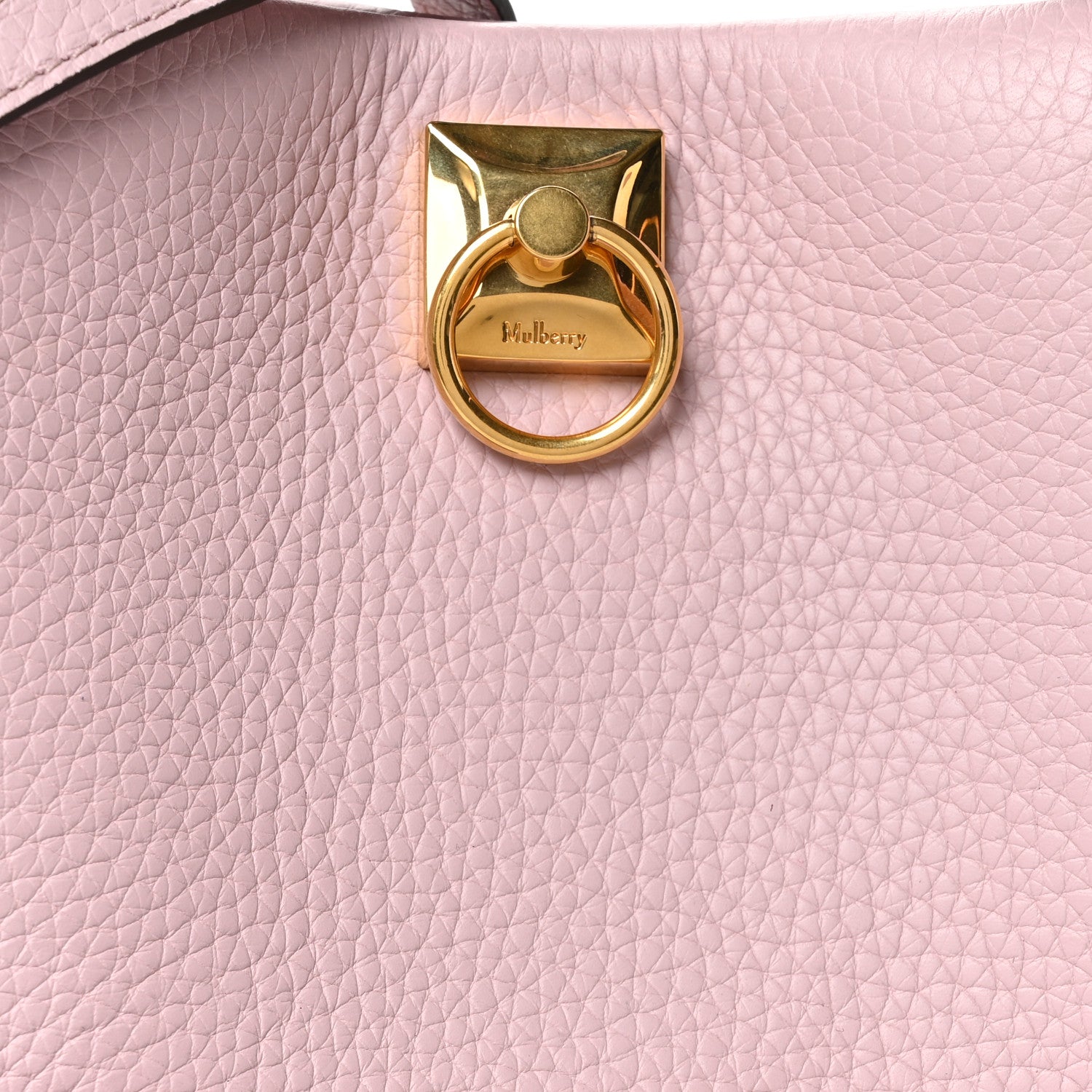 Mulberry Heavy Grain Small Iris Tote Powder Pink 9 of 11