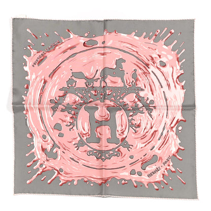 Hermes Silk Peinture Fraiche Scarf 45 Gris Acier Vieux Rose 1 of 5