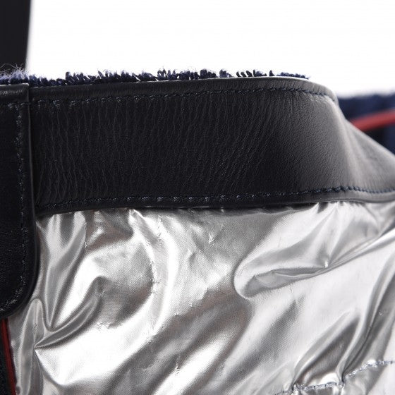 Reversible Airlines Tote Silver Navy
