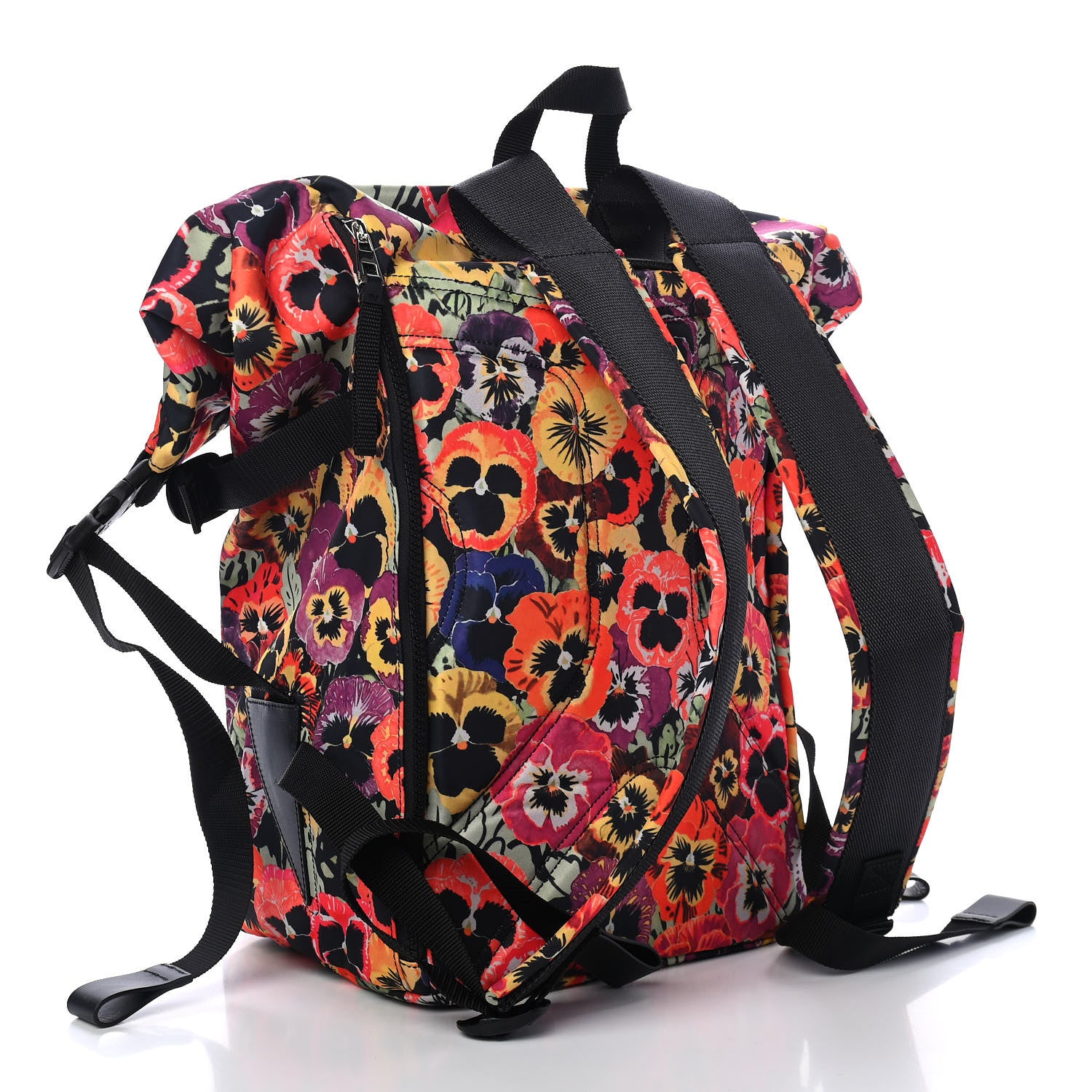 Loewe X JOE BRAINARD Nylon Pansies Print Roll Top Backpack Multicolor 2 of 4