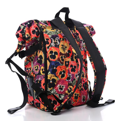 Loewe X JOE BRAINARD Nylon Pansies Print Roll Top Backpack Multicolor 2 of 4
