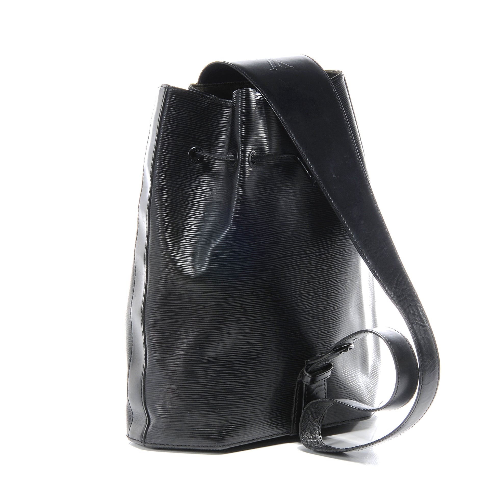 Louis Vuitton Epi Sac a Dos Drawstring Bag Black 3 of 6