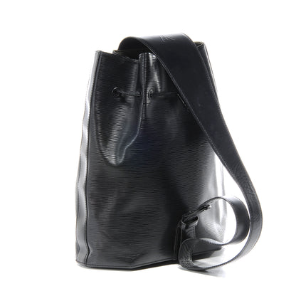 Louis Vuitton Epi Sac a Dos Drawstring Bag Black 3 of 6