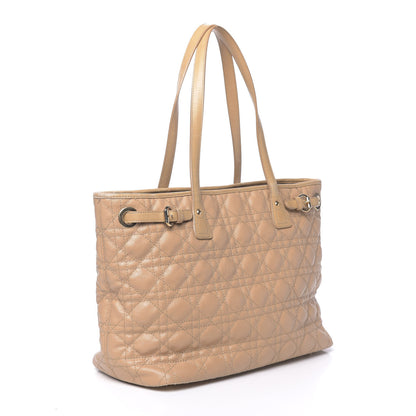 Christian Dior Coated Canvas Cannage Small Panarea Tote Beige 3 of 30