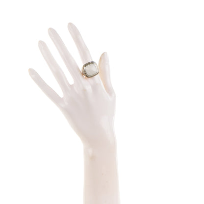 David Yurman Sterling Silver Diamond White Agate 17mm Albion Statement Ring 54 6.75 2 of 5