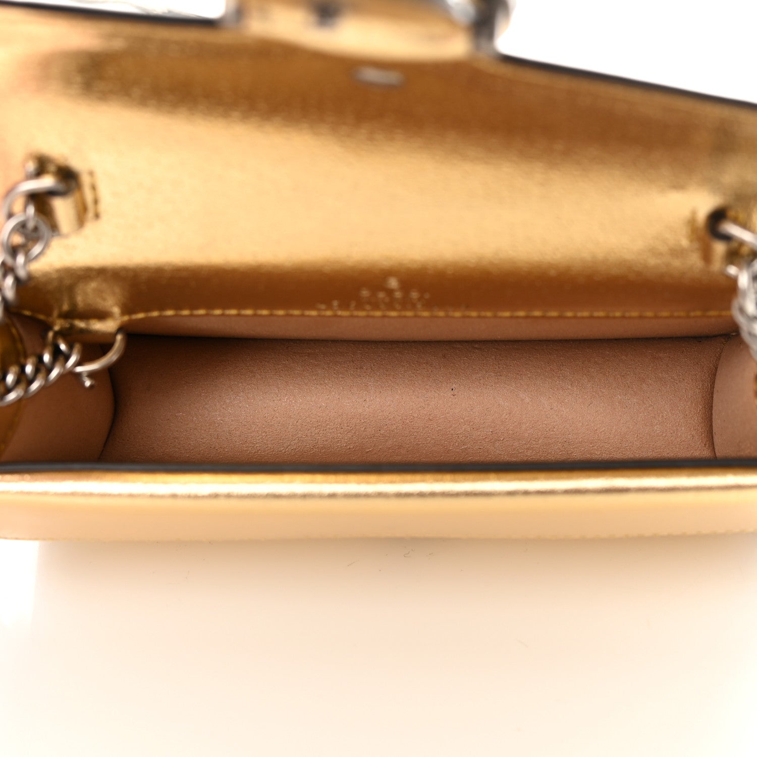 Gucci Metallic Calfskin Super Mini Dionysus Shoulder Bag Gold 5 of 10