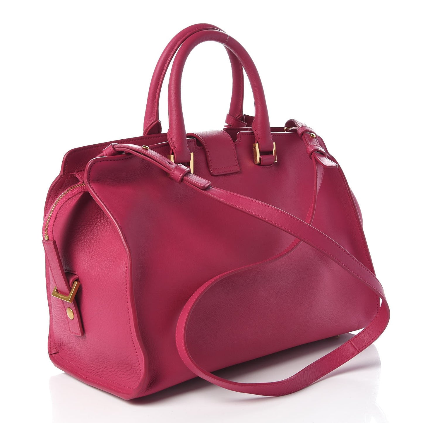 Calfskin Small Classic Y Cabas Fuchsia