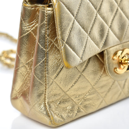Chanel Metallic Lambskin Quilted Mini Square Flap Gold 11 of 14