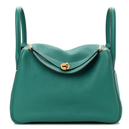 Hermes Taurillon Clemence Lindy 30 Vert Verone 1 of 11