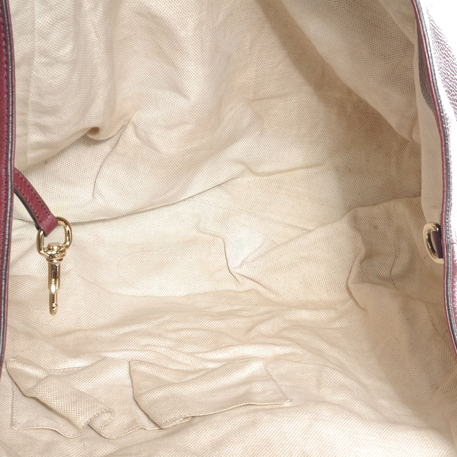 Gucci Pebbled Calfskin Large Soho Shoulder Bag Bordeaux 5 of 7