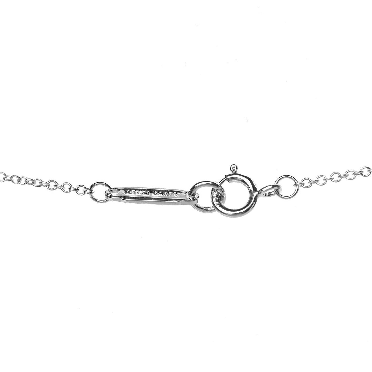 18K White Gold Diamond 1837 Circle Pendant Necklace