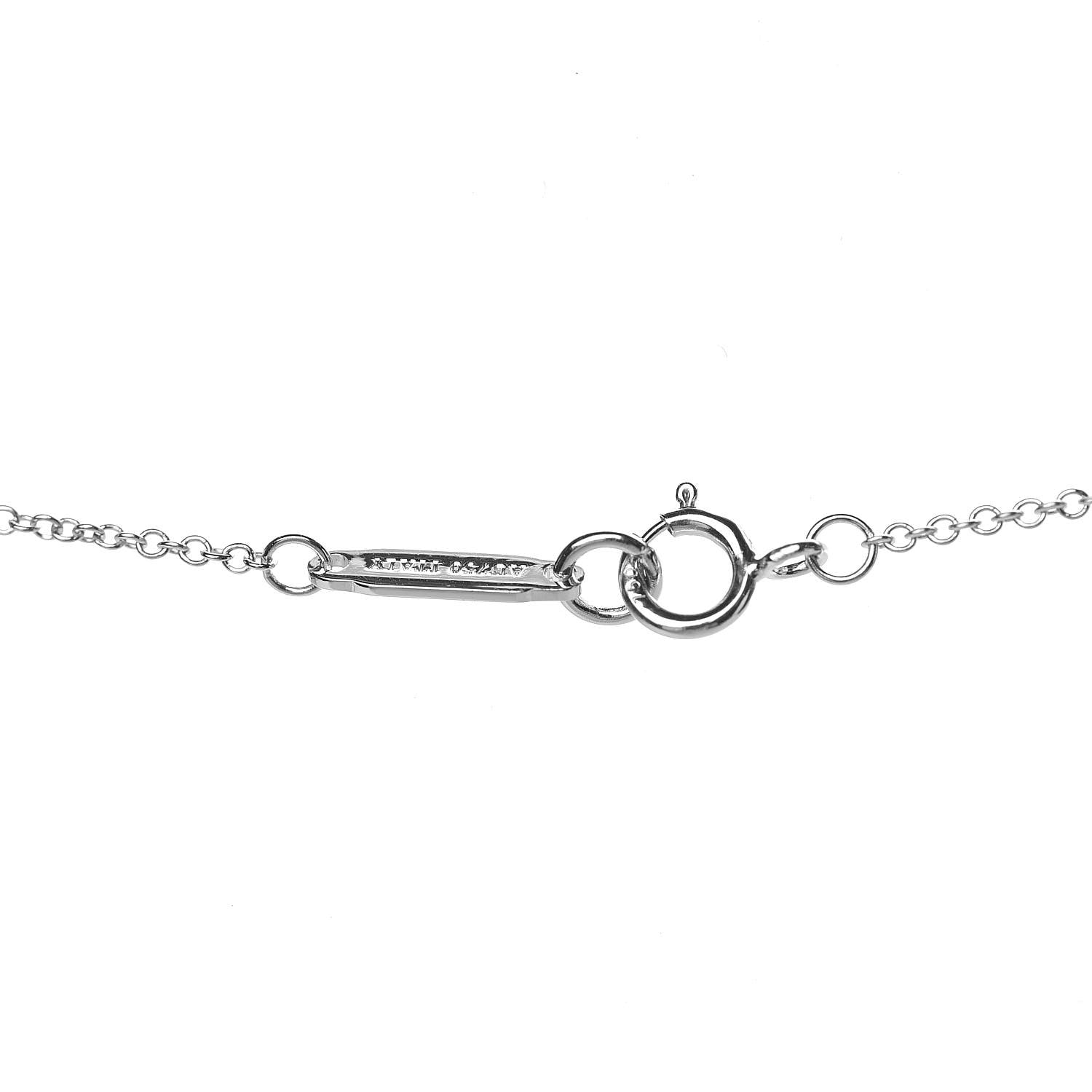 Tiffany 18K White Gold Diamond 1837 Circle Pendant Necklace 4 of 7