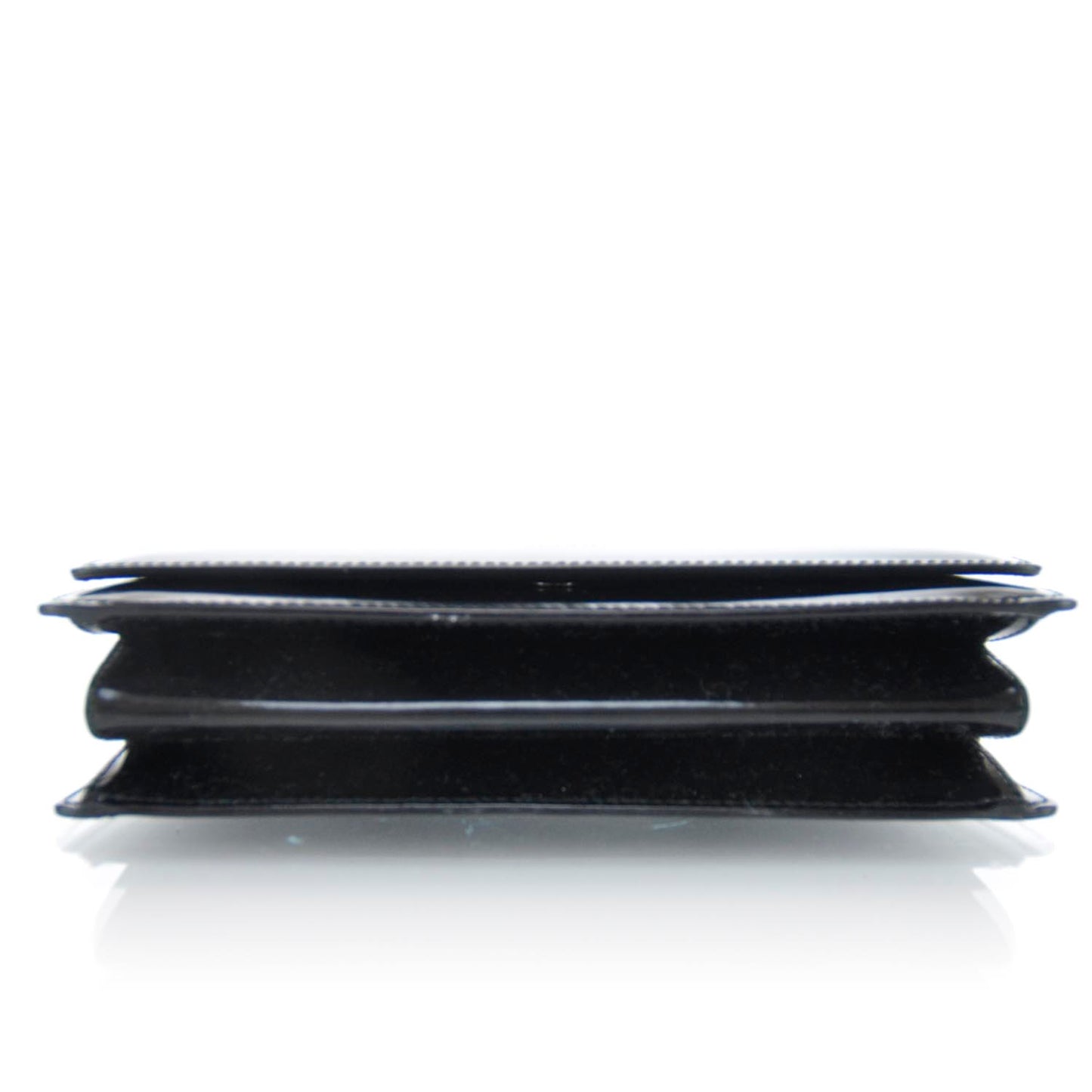 Leather Small Flap Bag Black