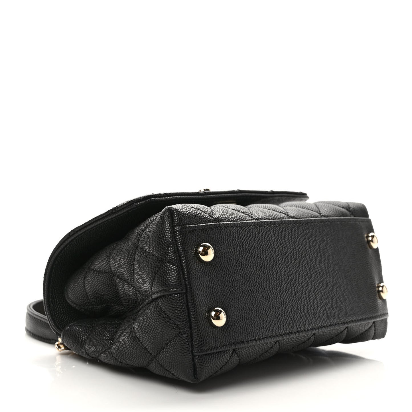Caviar Quilted Extra Mini Coco Handle Flap Black
